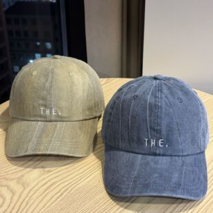 新款 復古刺繡字母棒球帽女春夏寬檐顯臉小遮陽鴨舌帽百搭時尚 美式