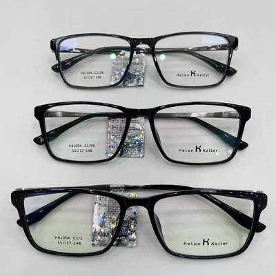 新款81004男女近视镜框超轻板材光学眼镜架配防蓝光片