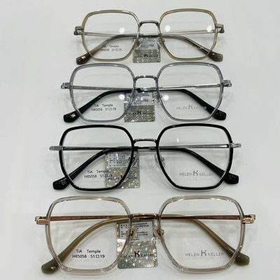 新款85058男女近视镜框超轻纯钛光学眼镜架配防蓝光片