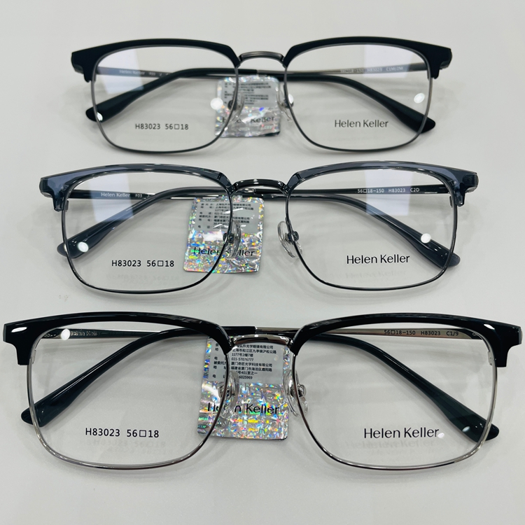 新款83023男女近视镜框超轻金属光学眼镜架配防蓝光片