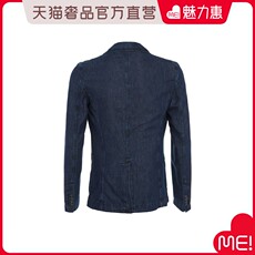 Куртка trussardi深蓝色棉混亚麻男士西装外套