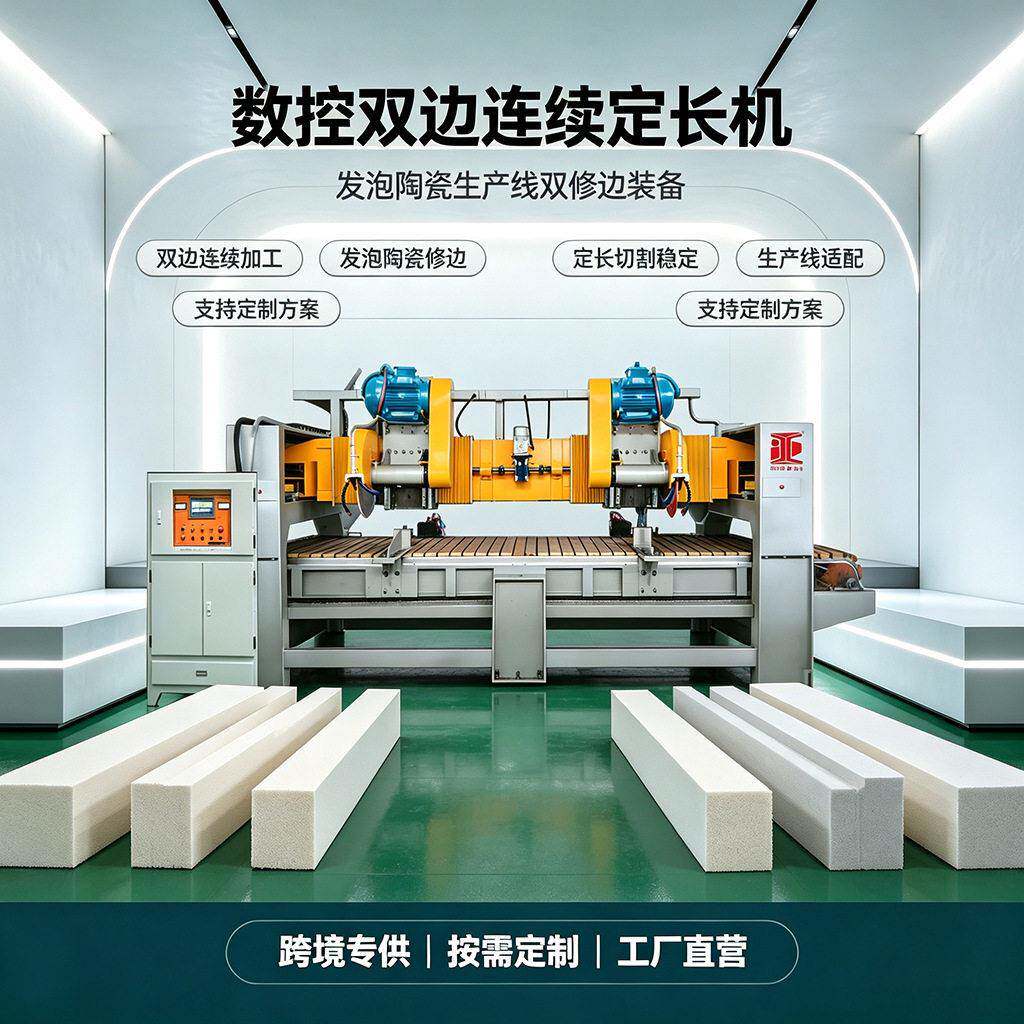 全自动石建材双刀修边定长设备数控大理石花岗岩发泡陶瓷切割机械