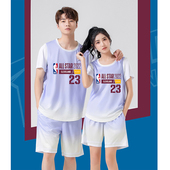 篮球服女套装 班级定 女生篮球衣学生班级比赛运动队服假两件短短袖