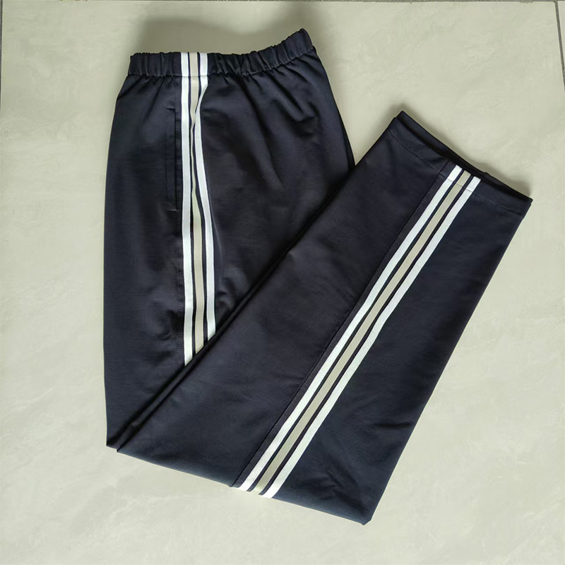 春秋初中小学生校服长裤子藏蓝色白反光白三道杠休闲运动长裤定做