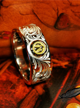 菊地健情侣戒指纯手工定制