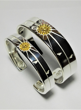 菊地健情侣复刻纯银工作室手镯