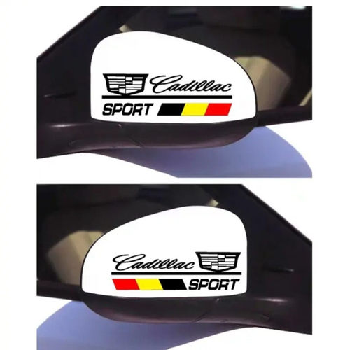 适用凯迪拉克XTS XT5 CT6 ATS新款后视镜贴纸倒车镜划痕挡车标贴