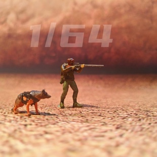 1/64手办苏联狙击手兵人微缩悍匪小人偶模型沙盘场景装饰摆件玩具