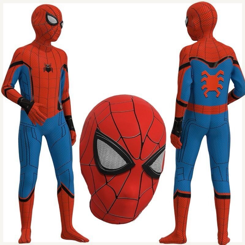 万圣节表演服漫威正版成人亲子蜘蛛侠紧身连体衣男孩cos英雄战衣
