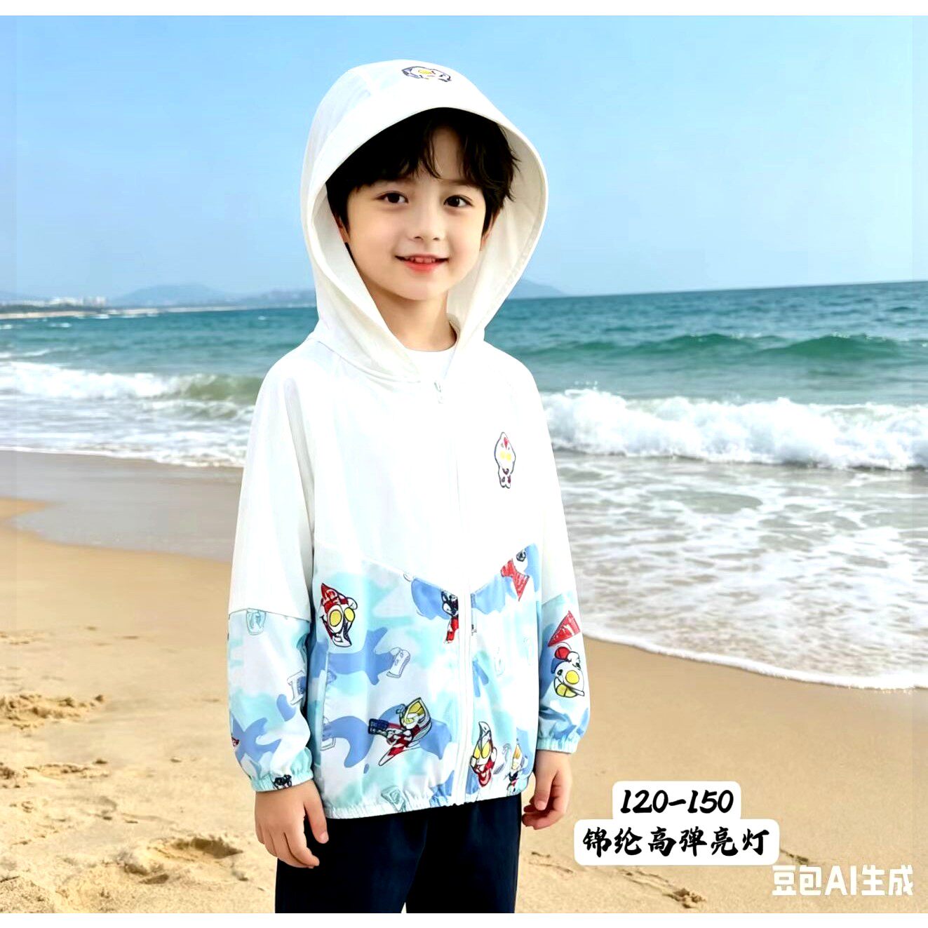 儿童科技防晒衣男童女童UPF50+亲