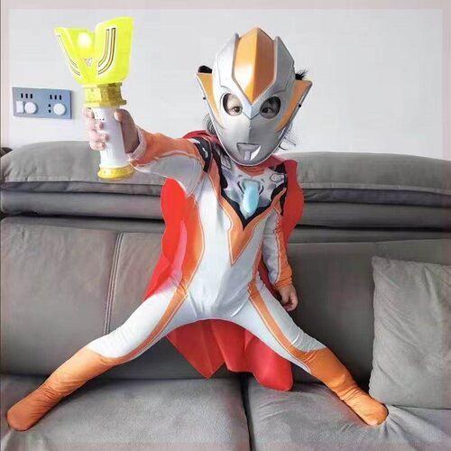 女童演出服装生日礼物小女孩格丽乔奥特曼发光衣服中大童玩具连体