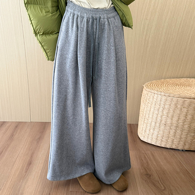 话里简约风小个子加厚直筒裤