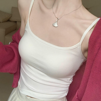 一体胸垫背心内搭吊带