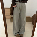 宽松常规腰显瘦休闲裤 话里淑女风小个子牛仔裤 韩版 新款 女 2025冬季
