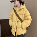 百搭连帽保暖休闲上衣外套 韩版 话里糖果色气质羽绒服2025冬季 新款