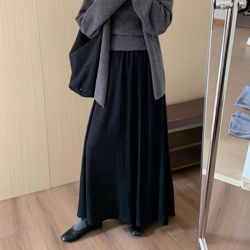 淑女风减龄羊绒加厚伞裙