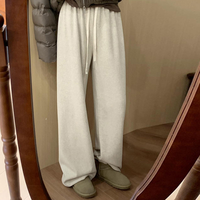 加厚直筒裤显瘦休闲长裤