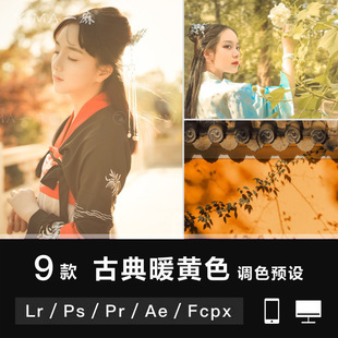 APP滤镜PR调色LUT LR预设古典古风汉服古装 人像FCPX达芬奇PS手机版