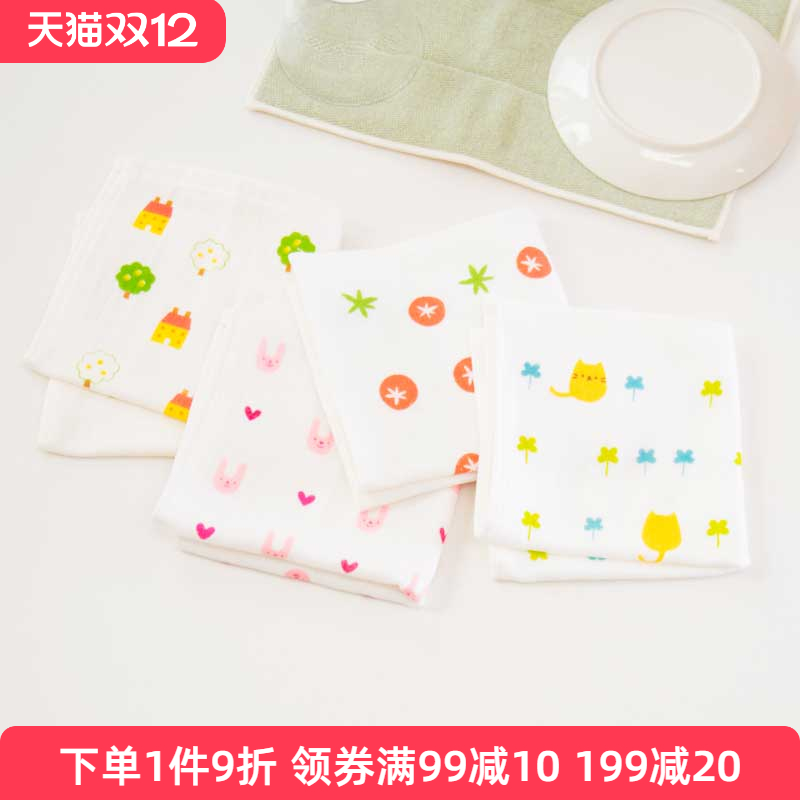 日本OKA卡通吸水印花棉质