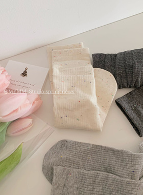 3/18 20:00 阳光碎片 韩系chic坑条杂点柔软百搭短袜堆堆袜