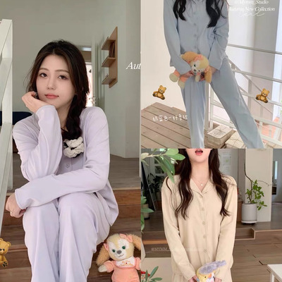 简约高级感纯色睡衣套装
