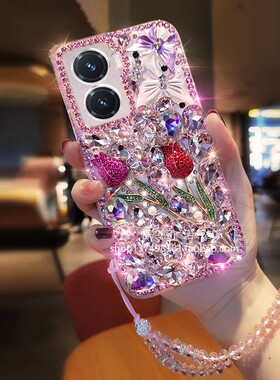 适用于vivoY77新款X100手机壳Y31s玫瑰花Y78闪钻Y70s满钻V23女Y76s奢华Y35镶钻Y36保护壳T1水钻X90s全包T1x防
