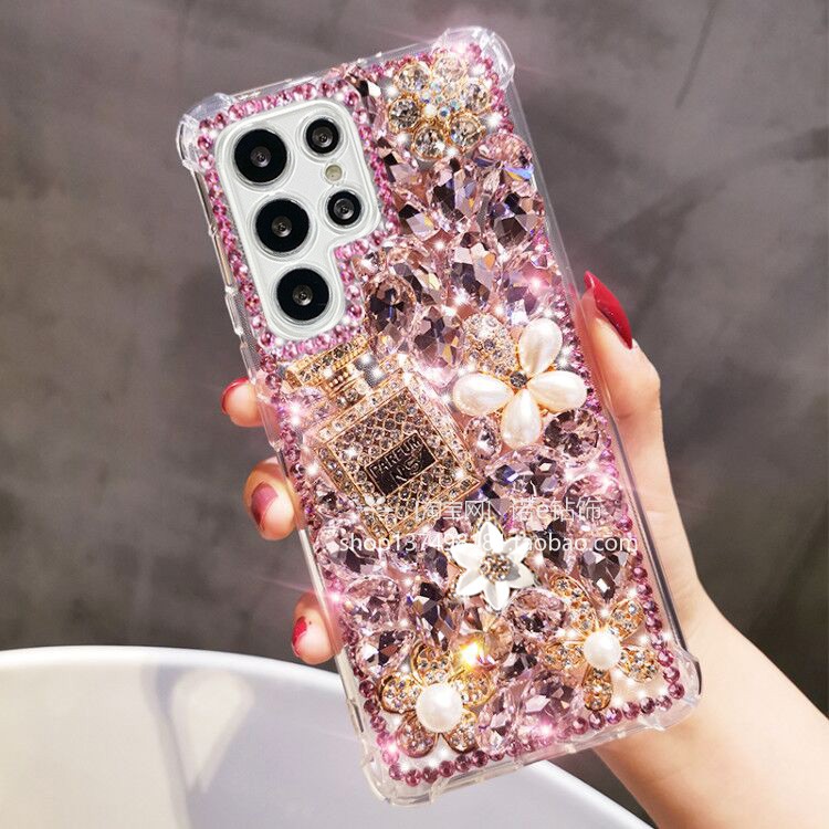 三星S23手机壳note20全包边满钻