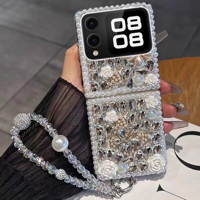 适用于华为novaFlip手机壳pocketS折叠屏Pocket2三星ZFold宝盒水钻荣耀magicVFlip全包防摔novaflip保护壳女