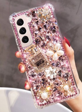 适用于三星S24手机壳ZFlip6防摔S25女款23带钻A55奢华M55满钻A71潮壳A53水钻A52新款Zflip4折叠屏3A80镶钻A32