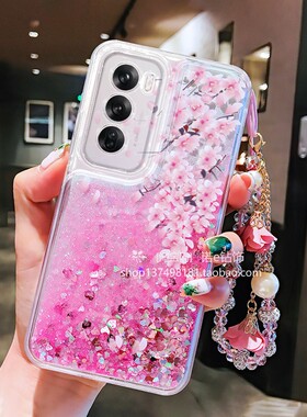 适用于oppoReno12手机壳14新款13pro全包防摔11创意液体8流沙9pro+个性闪粉Reno10pro网红7潮牌Reno6