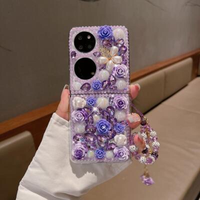 繁花水钻防摔华为pocket2手机壳