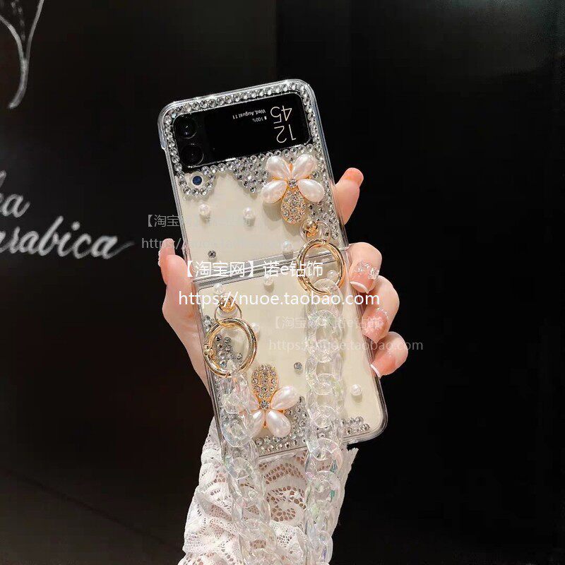 适用zflip4手机壳w23flip折叠屏zflip3保护套彩色zflip2手链全包zflip防摔亚克力新款保护套