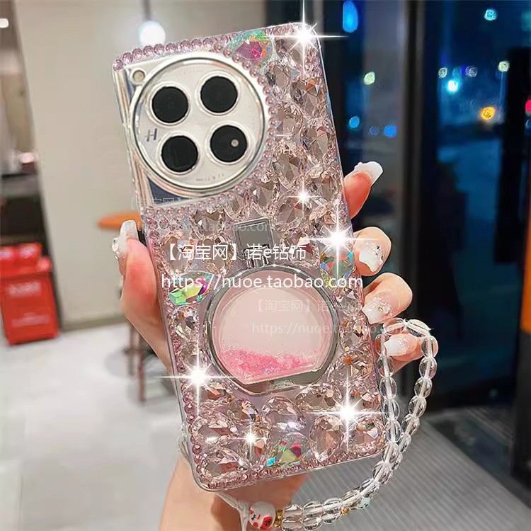 适用于一加ACE3手机壳1+13pro新款一加Ace5防摔1+12创意水钻11R流沙支架Ace2天玑版AceNord4镶钻高档12R外壳