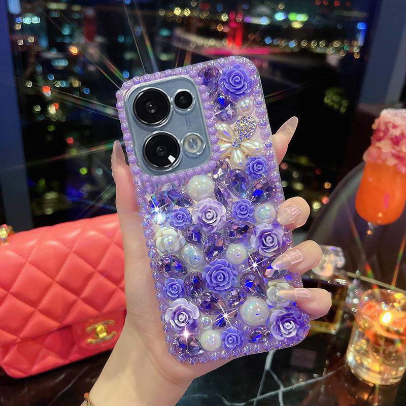适用oppo14手机壳A6X新款13pro防摔Reno15女11个性10奢华水钻9高级感Reno8网红FindX8pro保护壳A5pro