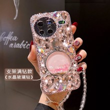 适用于vivoX80手机壳X100闪钻Y200GT包边S19防摔X90s新款Z9X创意Y300pro流沙iQOONeo9香水瓶支架X90pro带钻