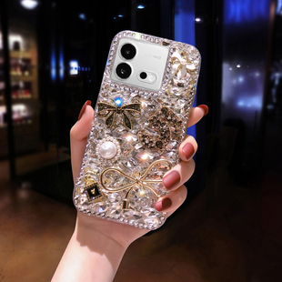 适用vivo iQOO12手机壳Neo10新品Z9Turbo轻奢风满钻蝴蝶结Z10升级版 iqoo11s爱酷11pro全包防摔iqooNeo8水钻