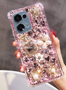 适用于oppoReno13手机壳Reno13pro奢华A2水钻Reno12女款Reno11pro全包A3防摔Reno10创意Reno9高级感Reno8pro