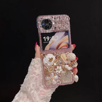 适用于vivoXflip手机壳新款X Fold3奢华水钻想Xfold3pro全包防摔XFold2镶钻壳vivoXFold折叠xflip保护套女款