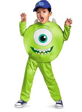 万圣节普林节儿童扮演服 COSPLAY Mike Wazowski 怪兽大学3件套