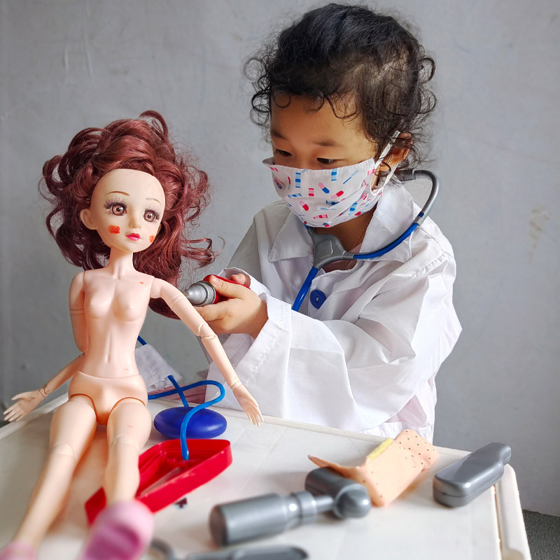 万圣节道具儿童演出服幼儿园游戏手术外科医生表演服防疫护士服装