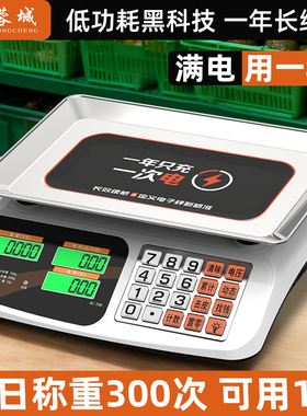 蓉城2025电子秤商用小型台秤30kg精准克数称卖菜称重摆摊公斤台秤