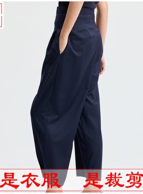 明辉纸样春秋新款女宽腿裤装裁剪样板DIY缝纫做衣服图纸25106