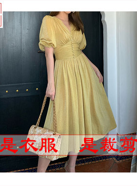 明辉纸样新款春夏时尚DIY缝纫样板针织连衣裙设计裁剪图纸22085