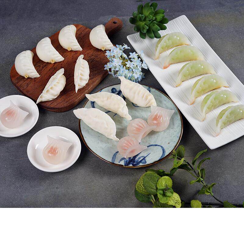 仿真饺子假食物模型蒸水煎饺虾子模型摆挂件幼儿园早教食玩道具