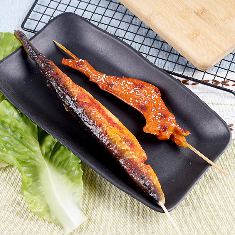仿真烧烤串bbq食物模型烧烤牛羊肉串假秋刀鳗鱼玉米花肠面筋样品