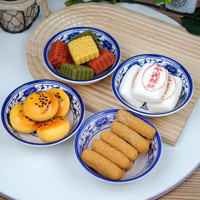 仿真糕点食物模型假蛋黄酥中式点心糖水饮料品装饰摆挂件道具玩具