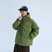 棉衣外套风衣BF帽衫 绿色系工装 秋冬户外连帽防风棉服男 Mentmate