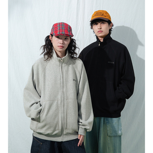 男女百搭简约夹克开衫 秋冬保暖银狐加绒卫衣外套 25AW Mentmate