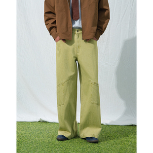 男秋冬直筒休闲长裤 马尔斯绿牛油果小众水洗牛仔裤 25AW Mentmate