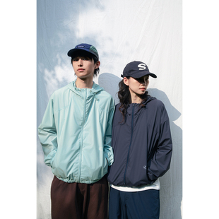 Mentmate 户外蓝色系徒步防泼水连帽风衣夹克男日系夹克外套 25AW